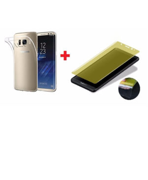 ¡¡¡Promoción!!!  Protector de pantalla en Silicona Buff + Tpu Transparente Antishock Para Samsung S7 Edge- S8- S8 Plus- S9